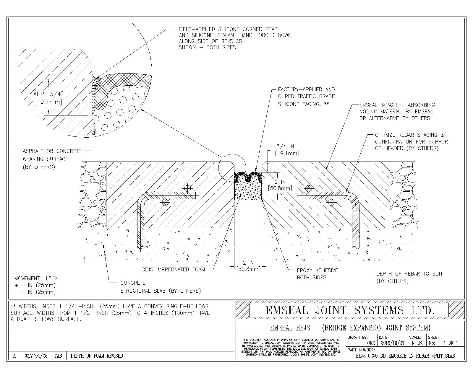 Bridge Expansion Joint CAD Details BEJS Bridge Expansion Joint System