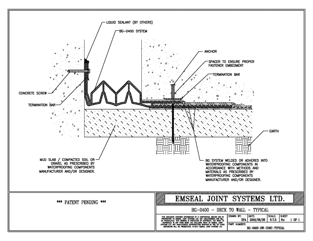 Expansion Joint Details · BIM · CAD · DWG · DWF · Sika Emseal