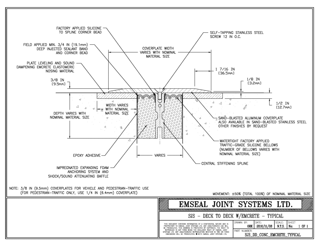 Expansion Joint Details · BIM · CAD · DWG · DWF · Sika Emseal