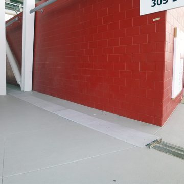 seismic expansion joint installation in stadium concourse SJS-FP Emseal