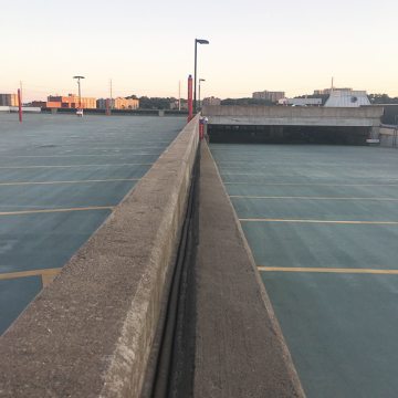 VA USPTO Parking Garage Expansion joints horizontal colorseal parapets