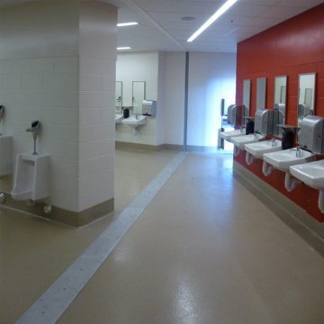 CA 49ers Interior Floor expansion joint bathroom SJS System EMSEAL