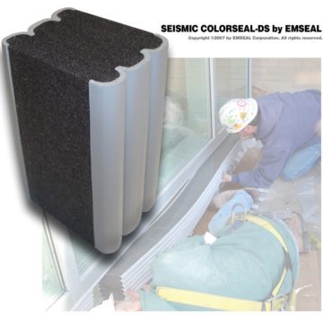 Seismic ColorSeal-DS double-side expansion joint for curtainwall EMSEAL
