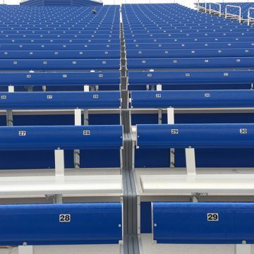 EMSEAL's DSM System installed in metal bleachers at SDSU Stadium.