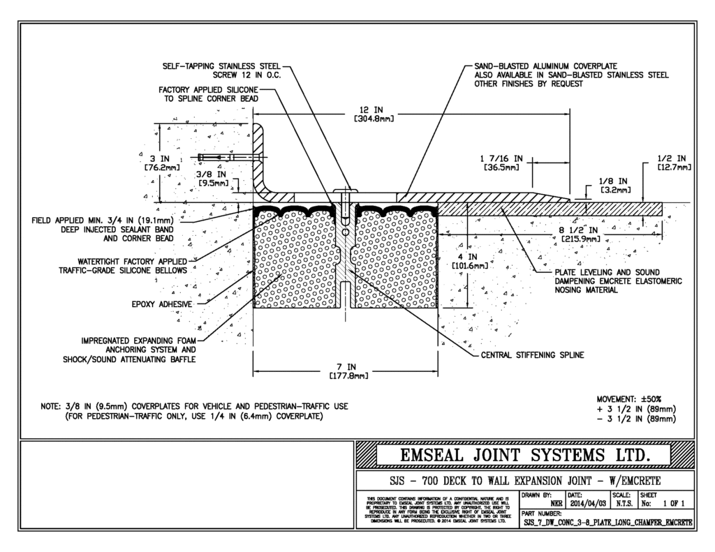 Expansion Joint Cad Details Library Dwg And Dwf Cad