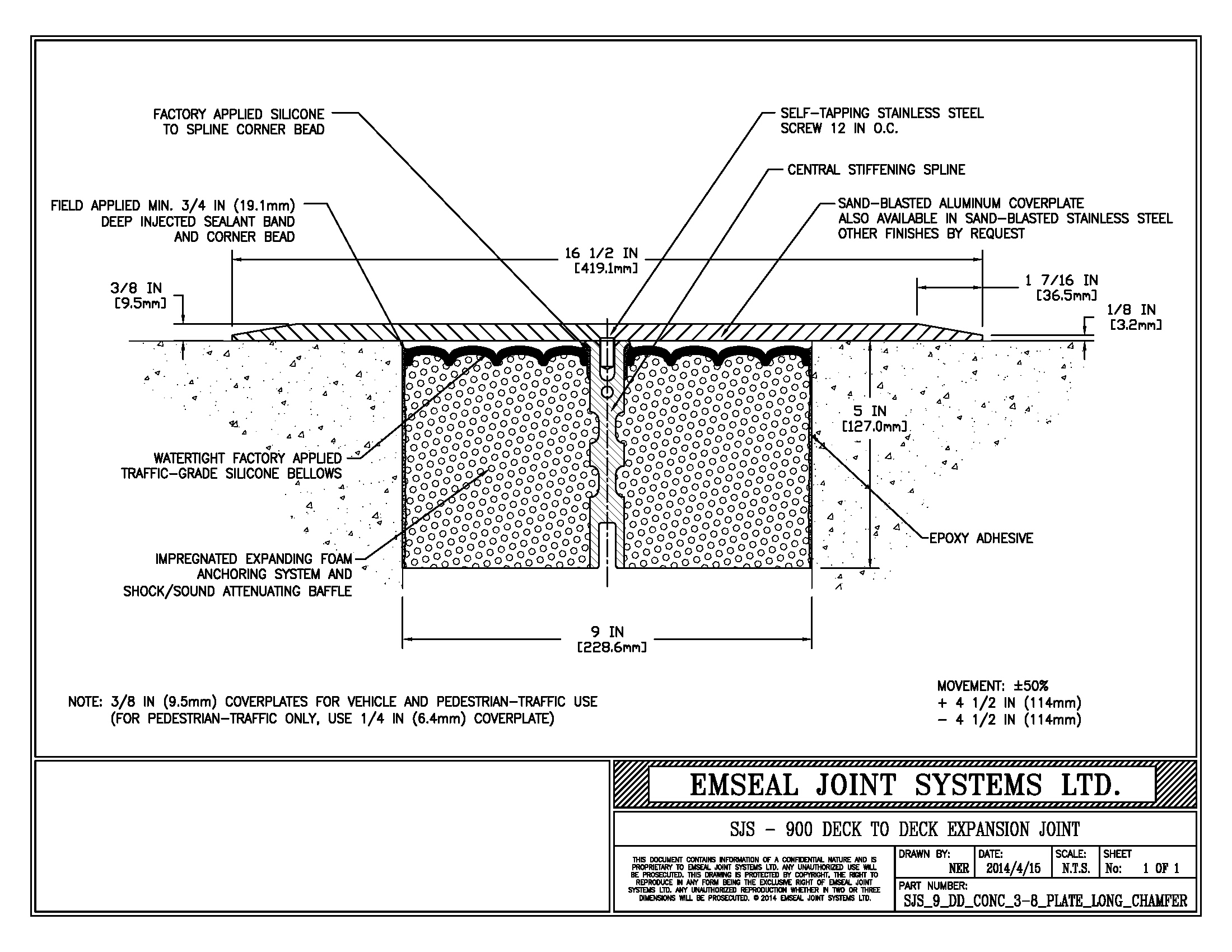 Expansion Joint Details · BIM · CAD · DWG · DWF · EMSEAL