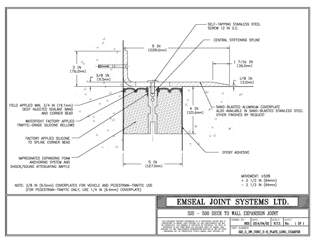 Expansion Joint Details · BIM · CAD · DWG · DWF · EMSEAL