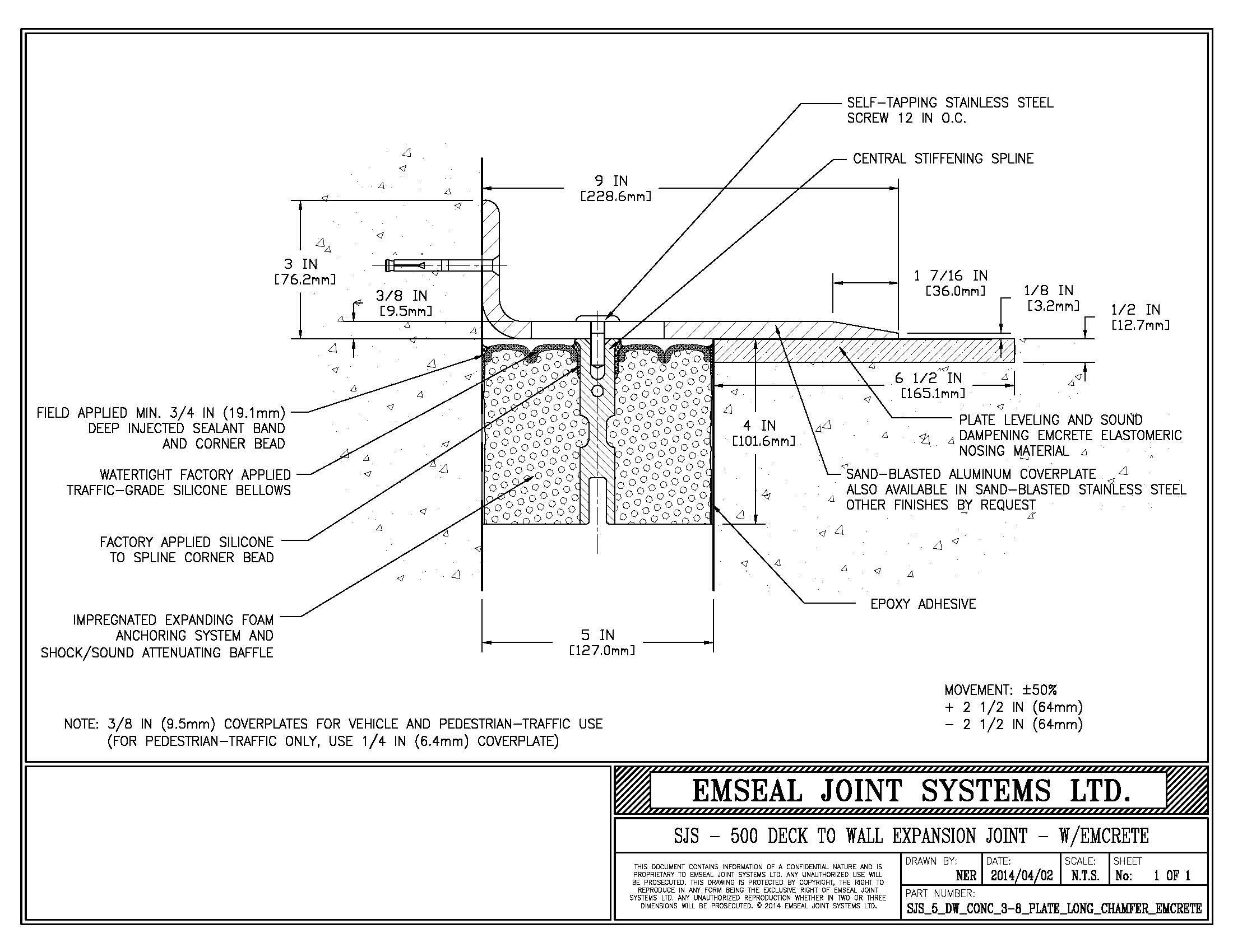 Expansion Joint Details · BIM · CAD · DWG · DWF · EMSEAL