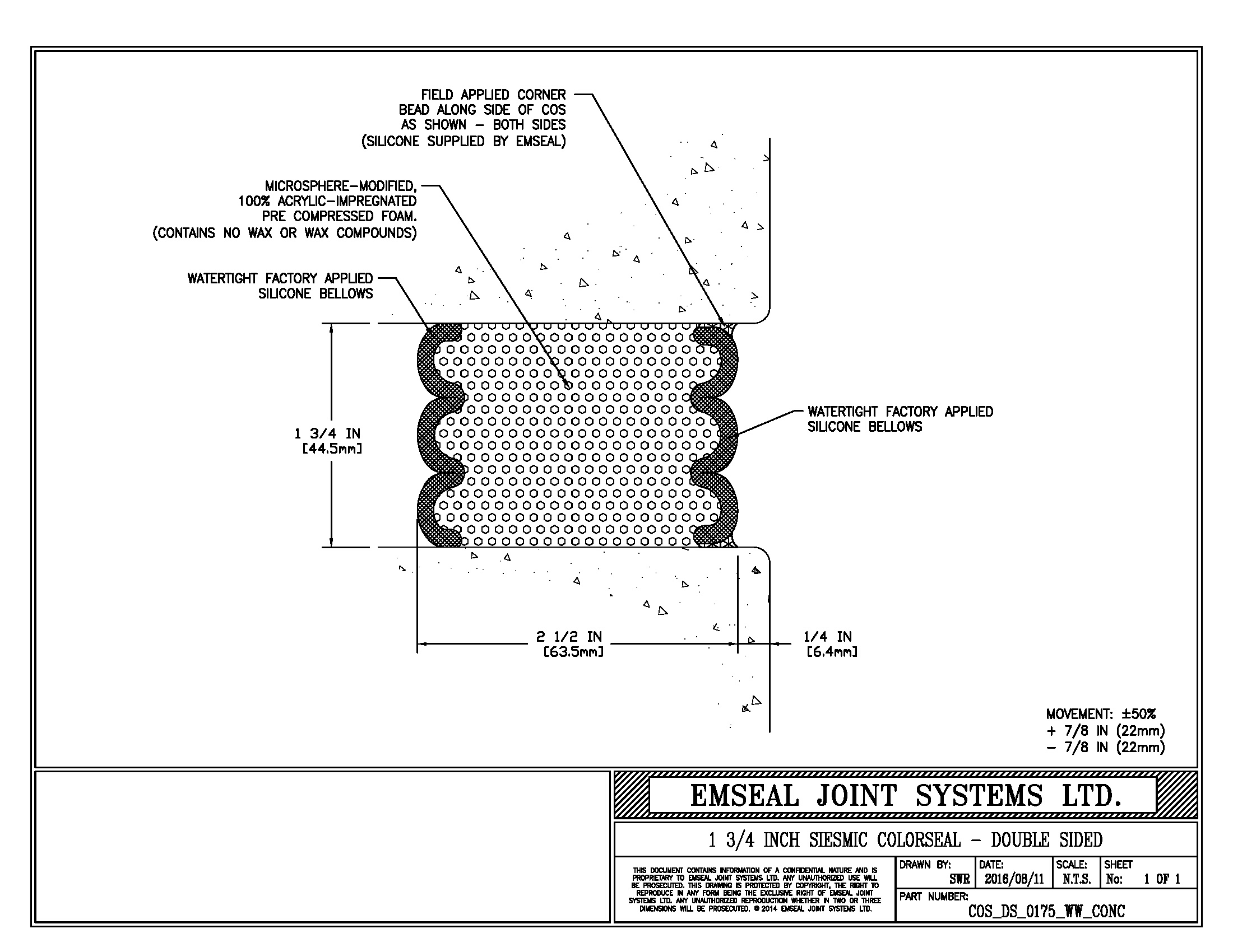Expansion Joint Details · BIM · CAD · DWG · DWF · EMSEAL
