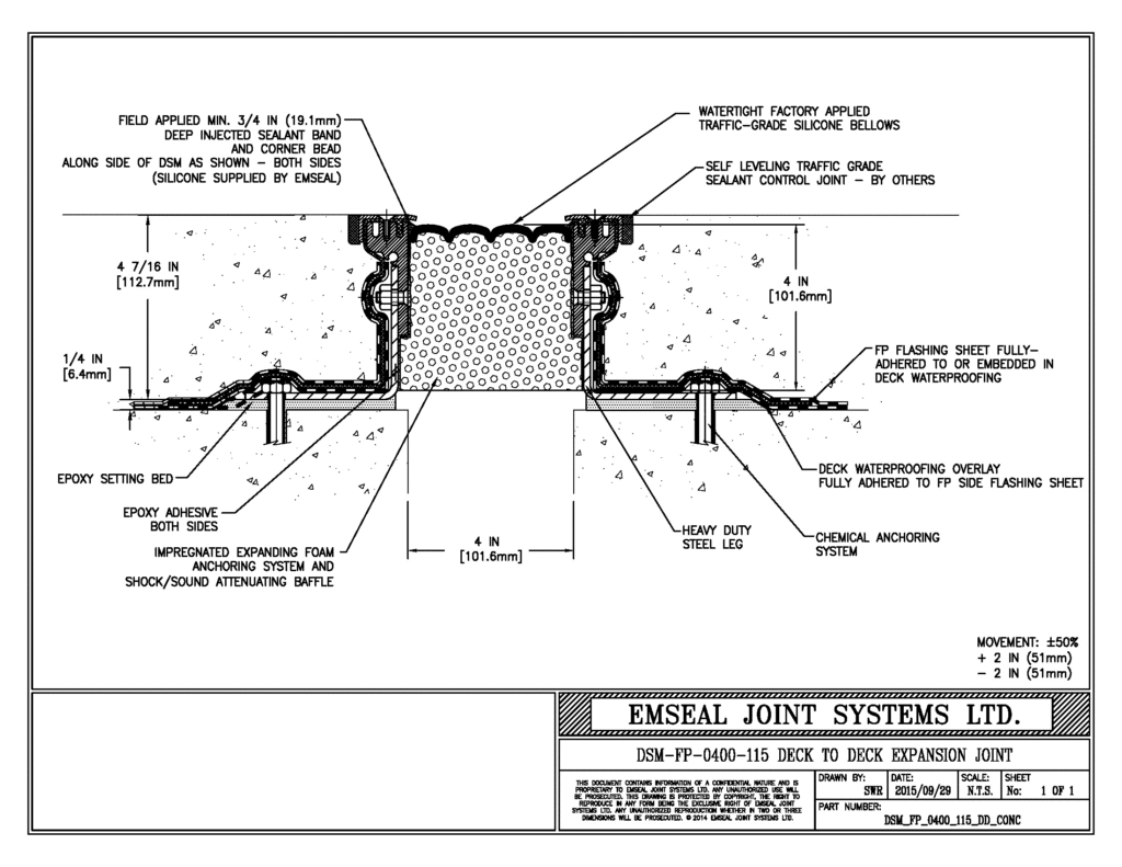 Expansion Joint Details · BIM · CAD · DWG · DWF · EMSEAL