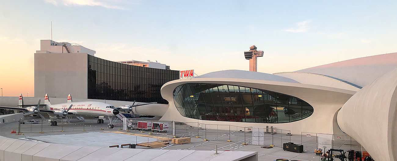 Expansion joints in TWA Hotel by Emseal