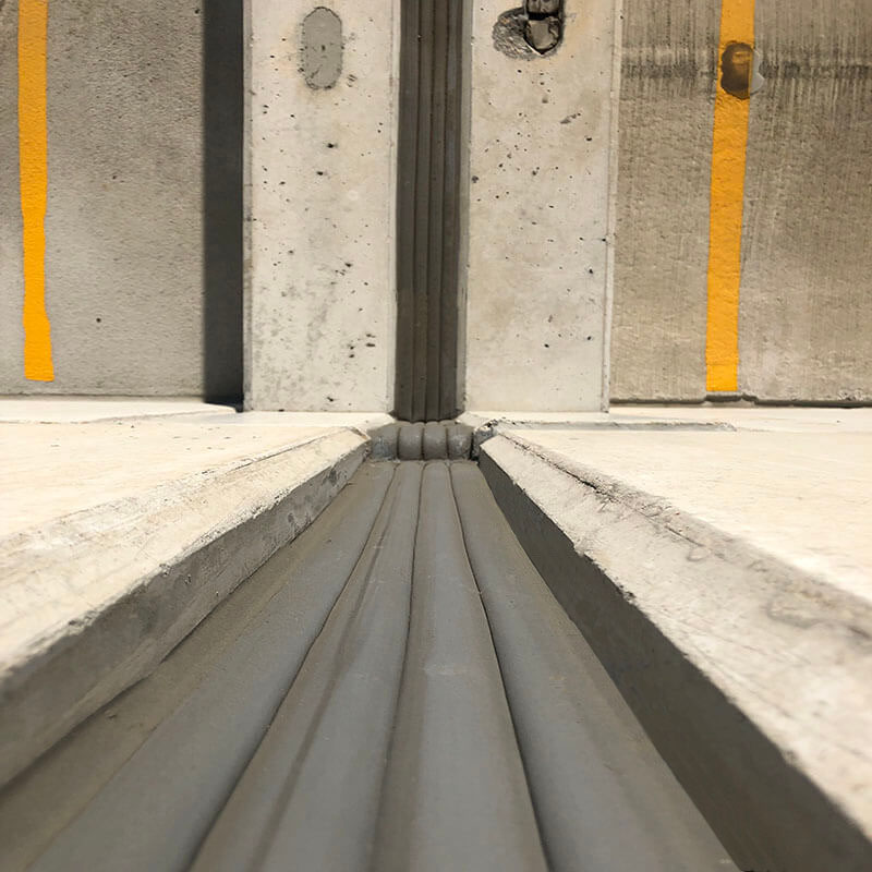 Watertight Parking Expansion Joints at SBWTC Garage · EMSEAL