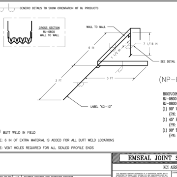 roof expansion joint scupper detail by EMSEAL Joint Systems, LTD
